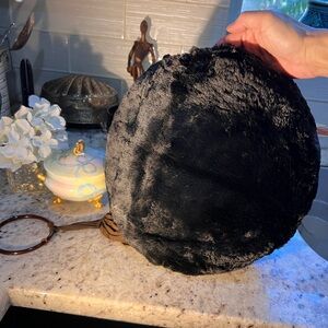 Vintage Black Mink Fur Hand Muff read description